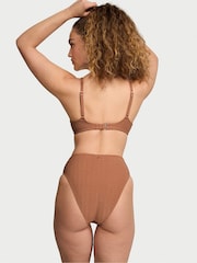 Victoria's Secret Caramel Brown Fishnet High Leg Swim Bikini Bottom - Image 2 of 3