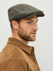 Green Check Flat Cap - Image 1 of 4