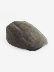 Green Check Flat Cap - Image 2 of 4