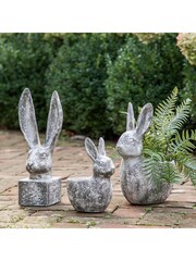 Gallery Home White Distressed Large Bunny Pot - Image 2 of 7