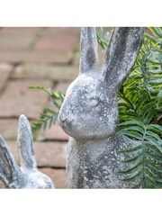 Gallery Home White Distressed Large Bunny Pot - Image 3 of 7