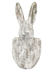 Gallery Home White Distressed Large Bunny Pot - Image 5 of 7