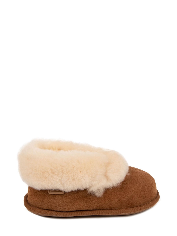 Just Sheepskin™ Brown Childrens Classic Slippers - Image 2 of 5