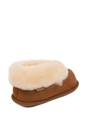 Just Sheepskin™ Brown Childrens Classic Slippers - Image 4 of 5