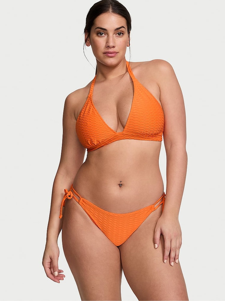 Victoria's Secret Sunset Orange Fishnet Tie Side Swim Bikini Bottom - Image 1 of 3 Victoria's Secret Sunset Orange Fishnet Tie Side Swim Bikini Bottom - Image 1 of 3