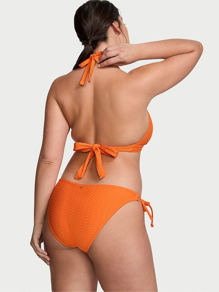 Victoria's Secret Sunset Orange Fishnet Tie Side Swim Bikini Bottom - Image 2 of 3 Victoria's Secret Sunset Orange Fishnet Tie Side Swim Bikini Bottom - Image 2 of 3
