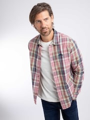 Weird Fish Red Lando Long Sleeve Check Shirt - Image 1 of 6