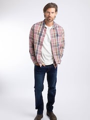 Weird Fish Red Lando Long Sleeve Check Shirt - Image 3 of 6