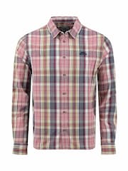 Weird Fish Red Lando Long Sleeve Check Shirt - Image 5 of 6
