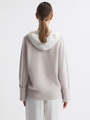 Reiss Grey Laura Wool-Cashmere Casual Fit Jumper - Image 4 of 6