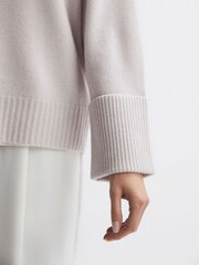 Reiss Grey Laura Wool-Cashmere Casual Fit Jumper - Image 6 of 6