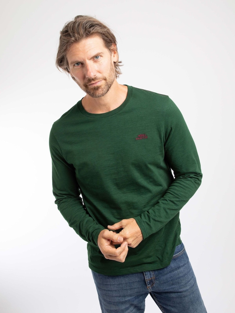 Weird Fish Green Fins Long Sleeve T-Shirt - Image 1 of 6 Weird Fish Green Fins Long Sleeve T-Shirt - Image 1 of 6