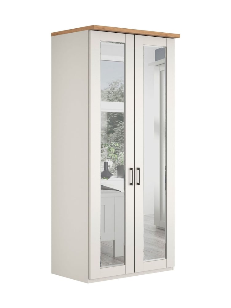 Wiemann White Truro Double Mirror Semi Fitted Wardrobe - Image 2 of 4