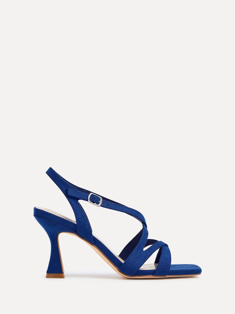 Linzi Blue Liberty Open Toe Strappy Heeled Sandals With Flared Stiletto - Image 2 of 5