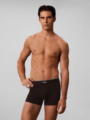 Calvin Klein Grey Graphic Monogram Cotton Stretch Trunks 3 Pack - Image 2 of 6
