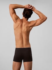 Calvin Klein Grey Graphic Monogram Cotton Stretch Trunks 3 Pack - Image 4 of 6