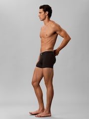 Calvin Klein Grey Graphic Monogram Cotton Stretch Trunks 3 Pack - Image 6 of 6