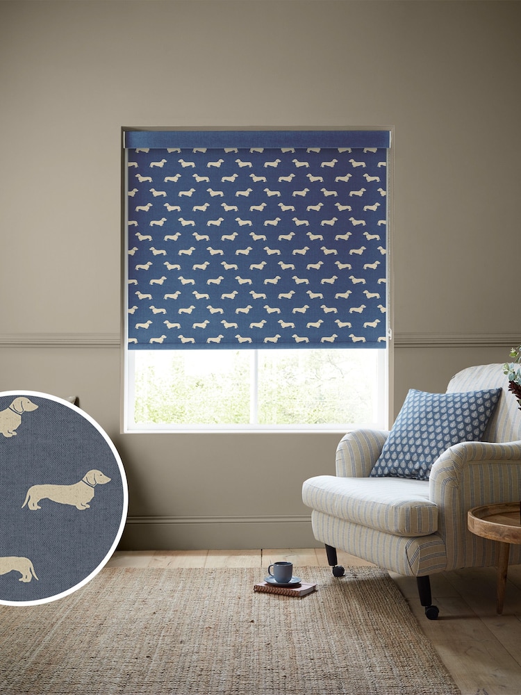 Emily Bond Indigo Peggy Made to Measure Roller Blinds - Image 1 of 6