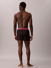 Calvin Klein Red Slim Icon Cotton Stretch Boxers 3 Pack - Image 3 of 4
