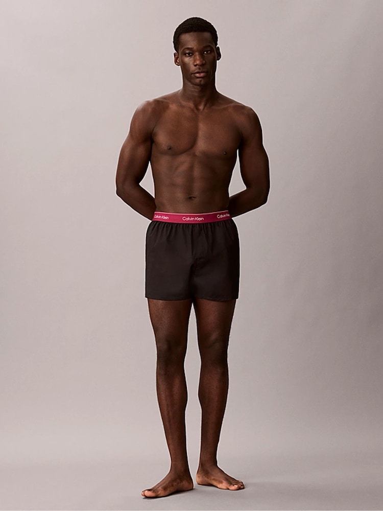 Calvin Klein Red Slim Icon Cotton Stretch Boxers 3 Pack - Image 4 of 4