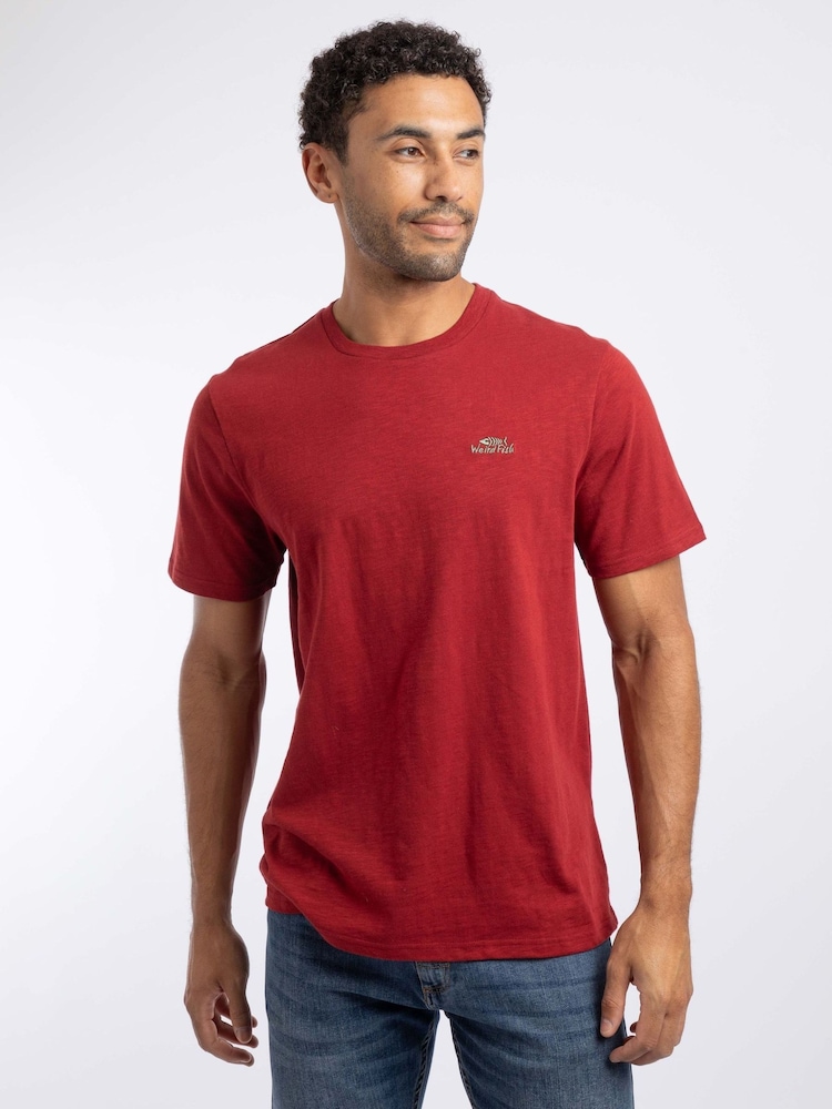 Weird Fish Red Fished Branded Cotton T-Shirt - Image 1 of 6 Weird Fish Red Fished Branded Cotton T-Shirt - Image 1 of 6