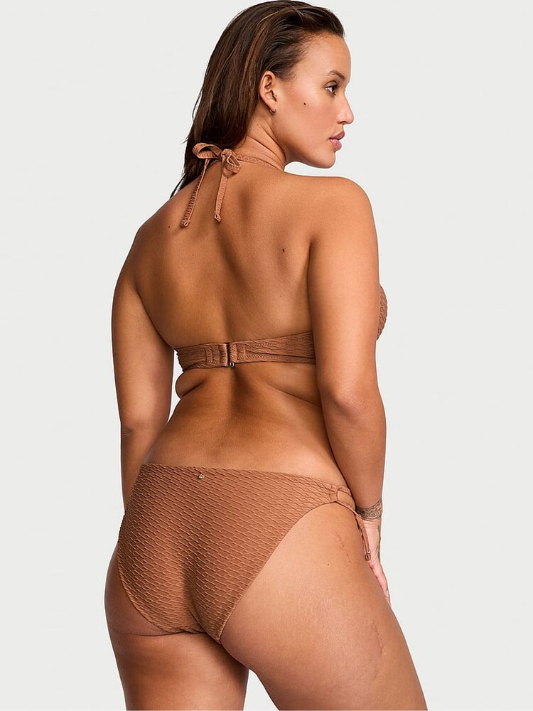 Victoria's Secret Caramel Brown Fishnet Tie Side Swim Bikini Bottom - Image 2 of 3