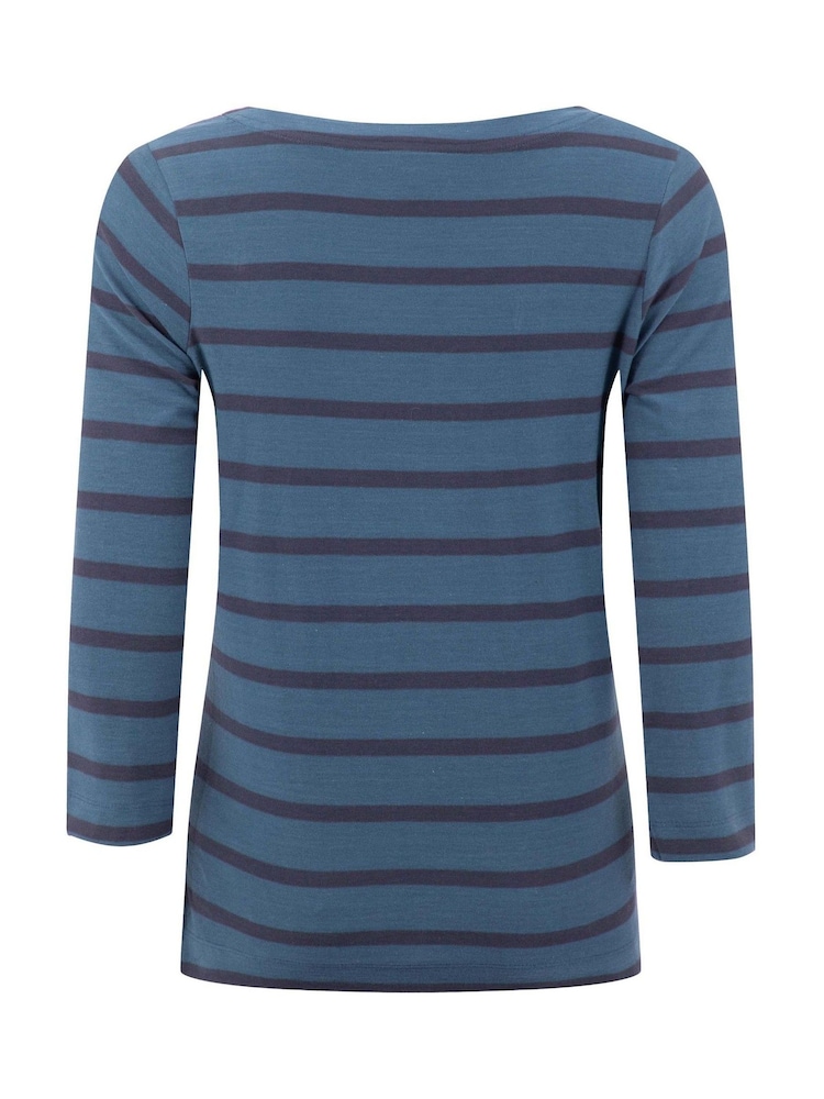 Blauschwarz - Weird Fish Saffira Jersey-Oberteil aus Baumwolle mit Streifen - Bild 7 von 7 Blauschwarz - Weird Fish Saffira Jersey-Oberteil aus Baumwolle mit Streifen - Bild 7 von 7