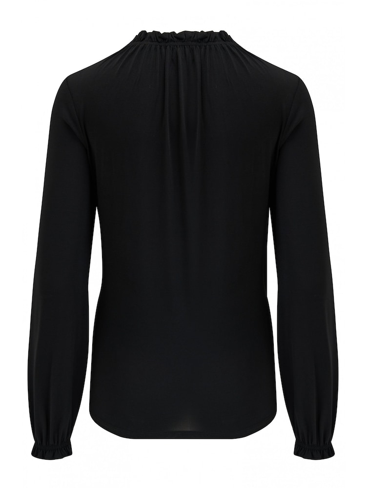 Pour Moi Black Bridget Slinky Jersey Long Sleeve Top - Image 4 of 4