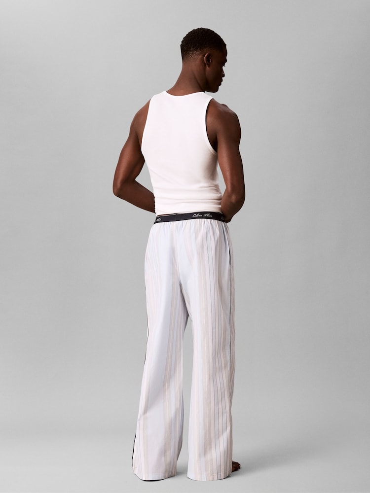 Calvin Klein Blue Cotton Poplin Pyjamas - Image 2 of 6 Calvin Klein Blue Cotton Poplin Pyjamas - Image 2 of 6