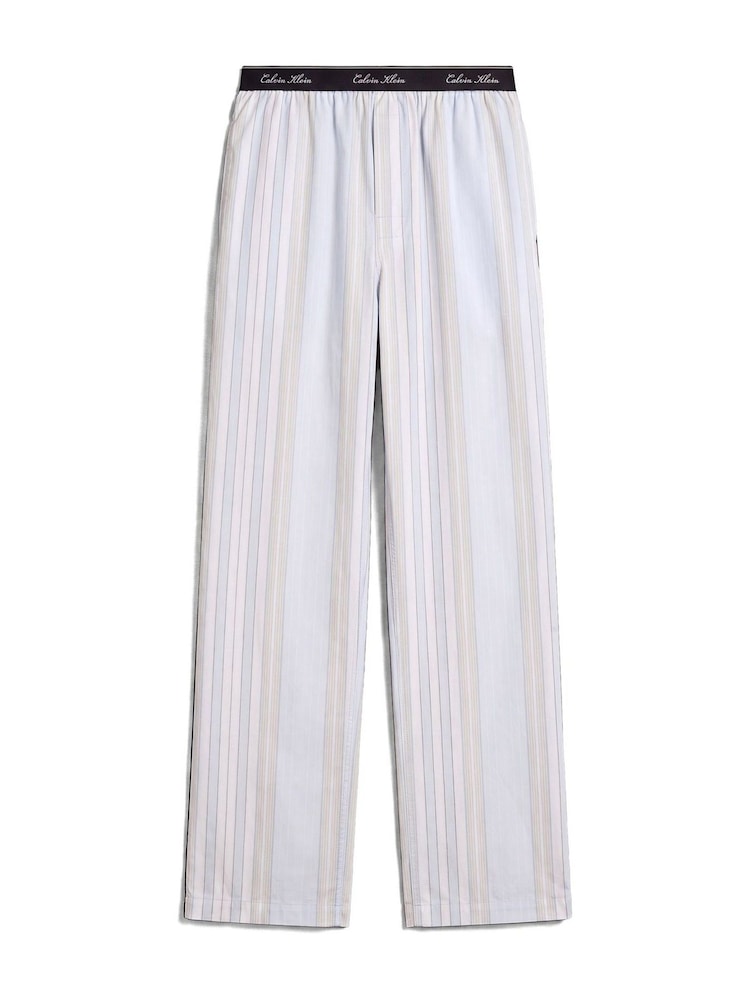 Calvin Klein Blue Cotton Poplin Pyjamas - Image 6 of 6 Calvin Klein Blue Cotton Poplin Pyjamas - Image 6 of 6