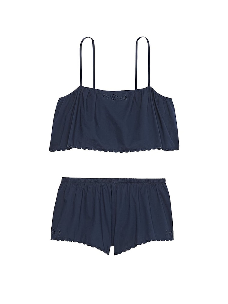 Victoria's Secret Noir Navy Blue Eyelet Cami Set - Image 3 of 3