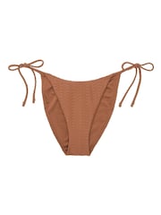 Victoria's Secret Caramel Brown Fishnet Tie Side High Leg Swim Bikini Bottom - Image 3 of 3