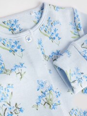 Blue Baby 100% Cotton Footless Sleepsuits 4 Pack (0mths-3yrs) - Image 5 of 9