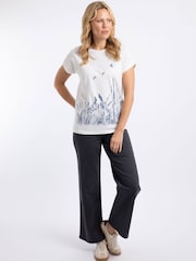 Weird Fish Cream Swooping Swallows Front Print Graphic T-Shirt - Image 1 of 6