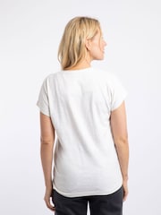 Weird Fish Cream Swooping Swallows Front Print Graphic T-Shirt - Image 2 of 6