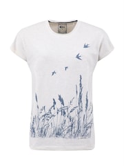 Weird Fish Cream Swooping Swallows Front Print Graphic T-Shirt - Image 5 of 6