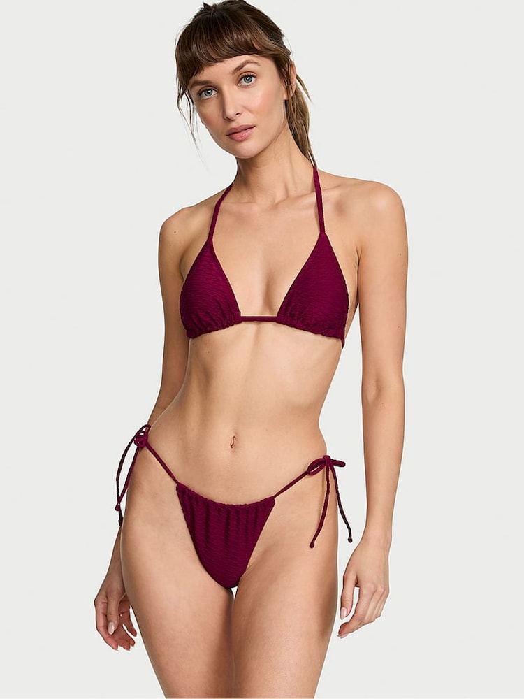 Victoria's Secret Pink Rouge Fishnet Triangle Swim Bikini Top - Image 1 of 3