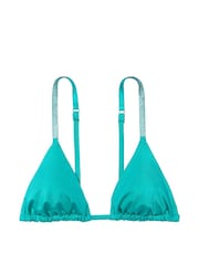 Victoria's Secret Capri Sea Blue Triangle Shine Strap Swim Bikini Top - Image 3 of 3