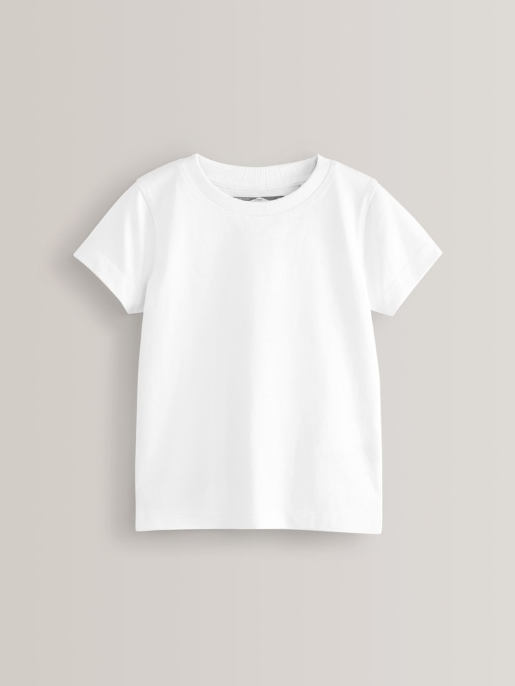 White 2 Pack Short Sleeve T-Shirts (3mths-7yrs) - Image 2 of 3
