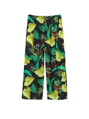 Victoria's Secret Vintage Leaves Black Sheer Crinkle Cover Up Trousers - Image 3 of 3