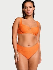 Victoria's Secret Sunset Orange Fishnet Balcony Swim Bikini Top - Image 1 of 3