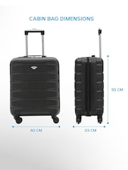 Flight Knight 55x40x23cm 4 Wheel ABS Hard Case Cabin Carry On Hand Luggage - Image 2 of 7