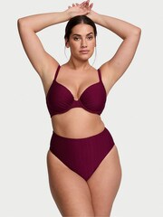 Victoria's Secret Pink Rouge Fishnet Padded Swim Bikini Top - Image 1 of 3