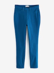 Blue Bright Cropped Denim Jersey Leggings - Image 6 of 7