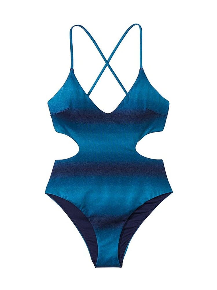Victoria's Secret Blue Ombre Cutout One Piece Swimsuit - Image 3 of 3