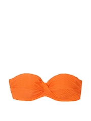 Victoria's Secret Sunset Orange Fishnet Strapless Swim Bikini Top - Image 3 of 4