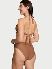 Victoria's Secret Caramel Brown Fishnet Halter Swim Bikini Top - Image 2 of 3