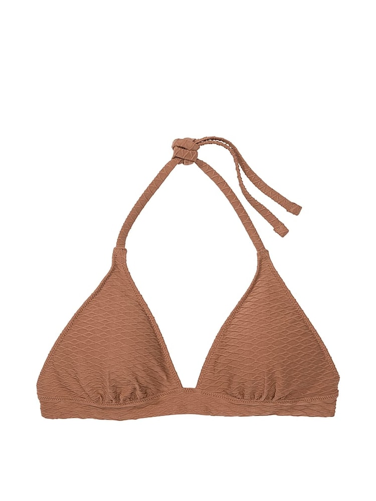 Victoria's Secret Caramel Brown Fishnet Halter Swim Bikini Top - Image 3 of 3
