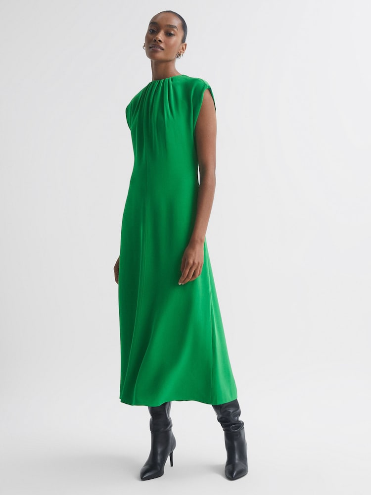 Florere Tie Neck Midi Dress - Image 1 of 6