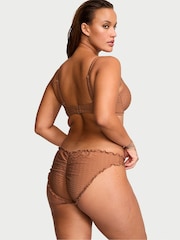 Victoria's Secret Caramel Brown Fishnet Padded Swim Bikini Top - Image 2 of 3